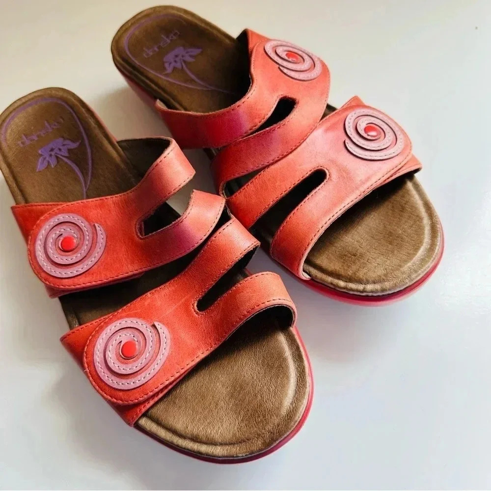 Dansko Sophie Arch Support Leather Wedge Sandals - Picture 5 of 7